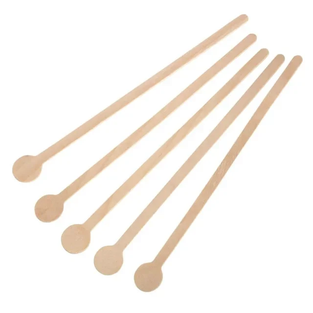 Agitadores de Madera Biodegradables 20 cm - 100 Piezas para Cócteles