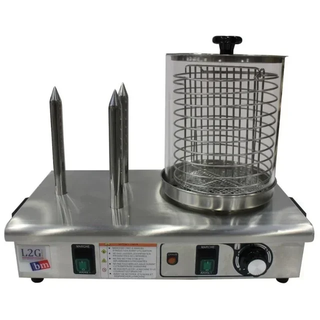 Professional Electric Hot Dog Machine with 3 Heating Elements