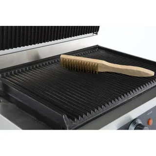 Electric Grooved Sandwich Press - Single Contact Grill