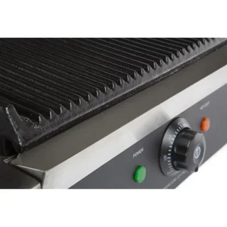 Electric Grooved Sandwich Press - Single Contact Grill