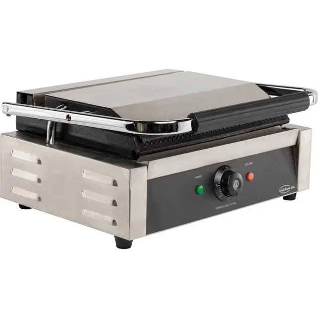 Electric Grooved Sandwich Press - Single Contact Grill