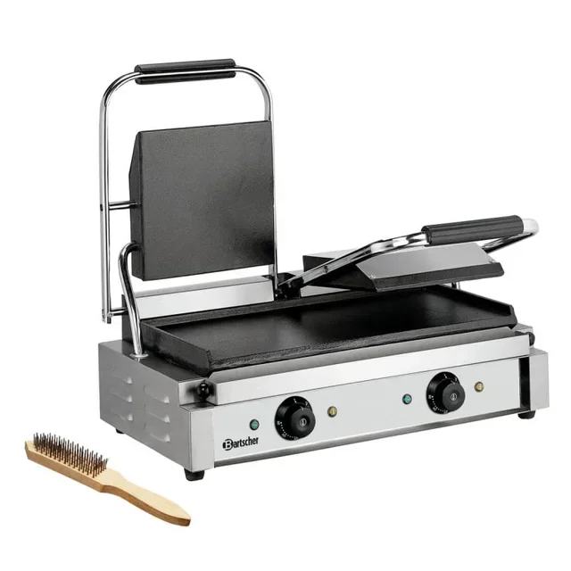 Double Panini Grill - Smooth Professional Plates