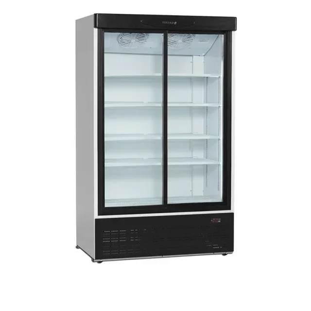Refrigerated Beverage Cooler 2 Sliding Glass Doors - Capacity 660 Liters