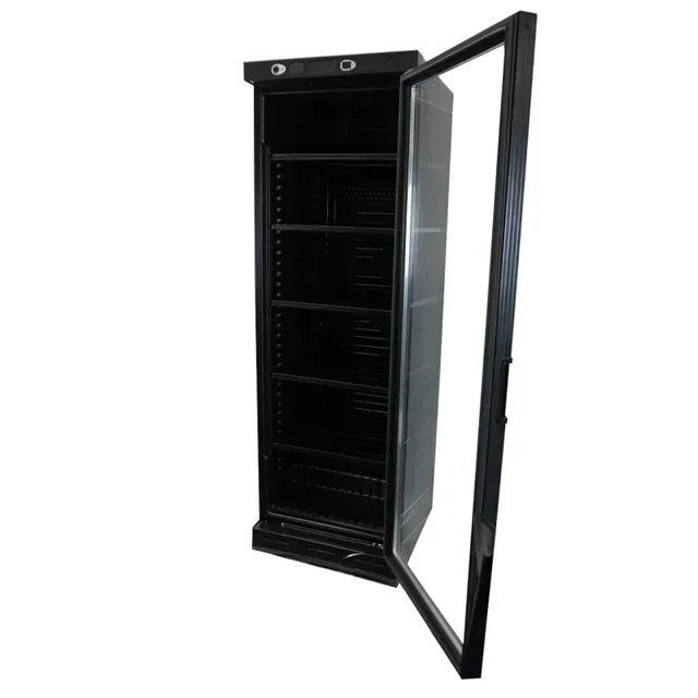 Black Beverage Refrigerator Cabinet 382 Liters - Glass Door