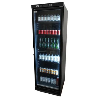 Black Beverage Refrigerator Cabinet 382 Liters - Glass Door