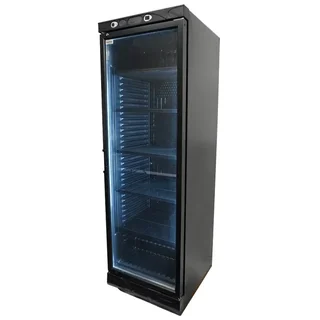 Black Beverage Refrigerator Cabinet 382 Liters - Glass Door