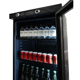 Black Beverage Refrigerator Cabinet 382 Liters - Glass Door