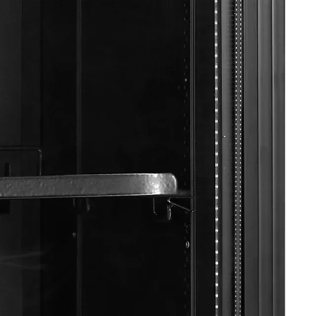 Armadio Refrigerato per Bevande Porta a Vetro Nera 114 Litri