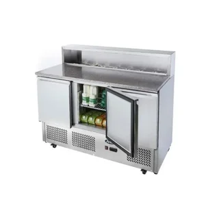 Armoire à Pizza Professionnelle 3 Portes - Toit Inox - 8 Bacs Gastronorme 1/6