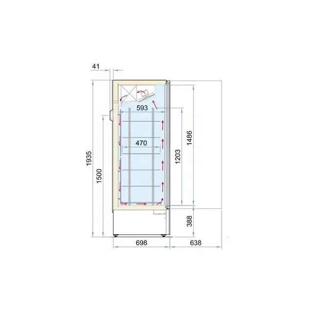 Negative Temperature Forced Air Refrigerator - 353 Liters - Marine Cooling