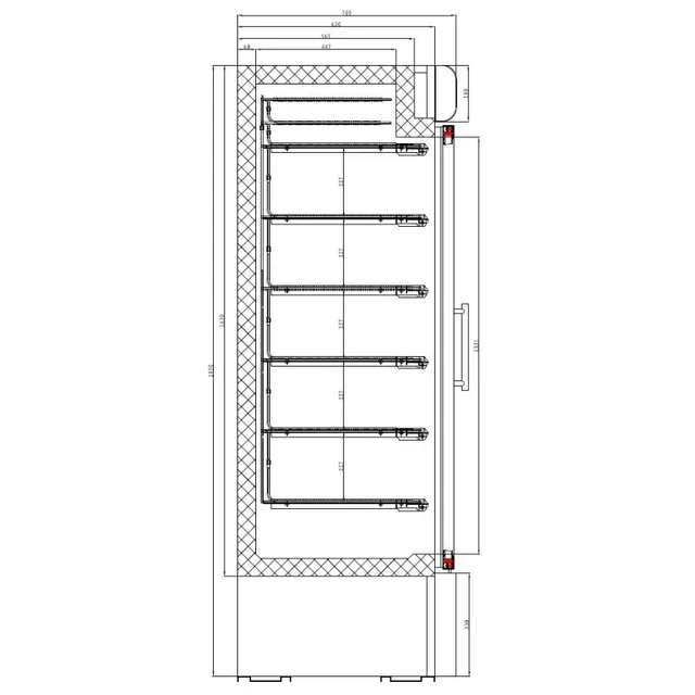 Professional Freezer Cabinet Double Glazed - 1079 Litres