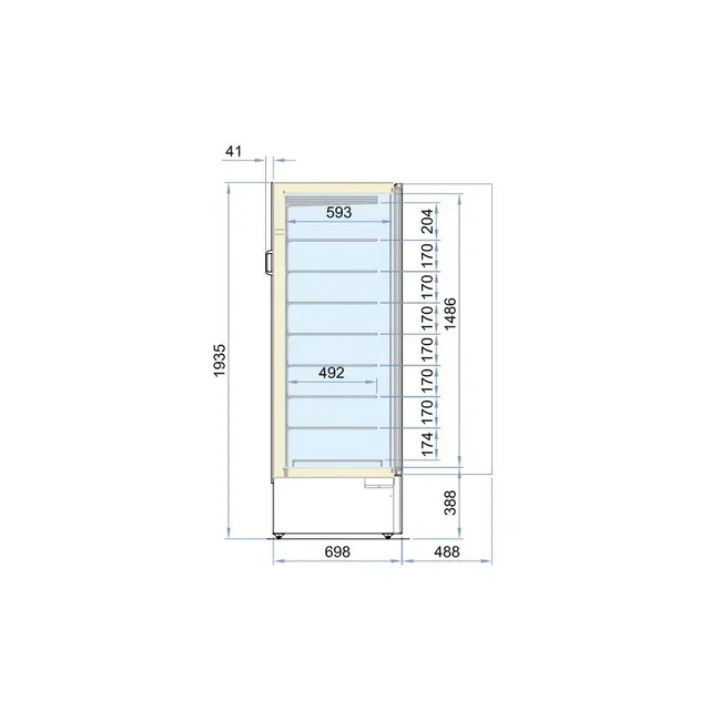 Professional Negative Cabinet - Static Cooling 353 Liters - Marin Range
