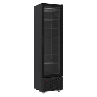Black 1 Glass Door Negative Refrigerator Cabinet 221 Liters