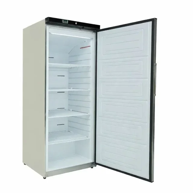 Professioneller Kühlsc hrank 600 Liter - Edelstahl Belüftet - ABS Innenraum