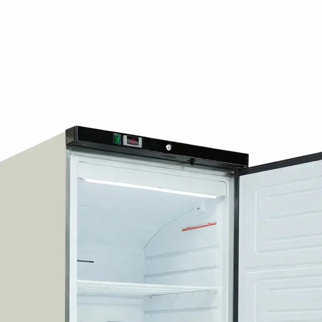 Professioneller Kühlsc hrank 600 Liter - Edelstahl Belüftet - ABS Innenraum