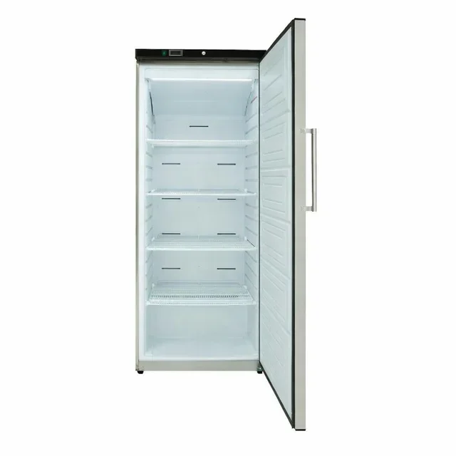 Professioneller Kühlsc hrank 600 Liter - Edelstahl Belüftet - ABS Innenraum