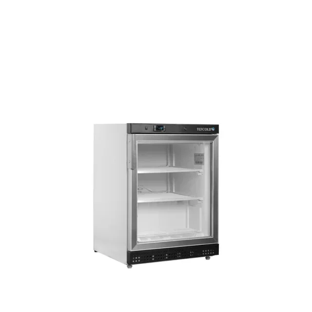 120L Glass Door Upright Freezer - White - Commercial Display Freezer