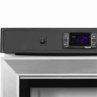 Glastür-Gefrierschrank - 340 Liter - Weiße Ausführung