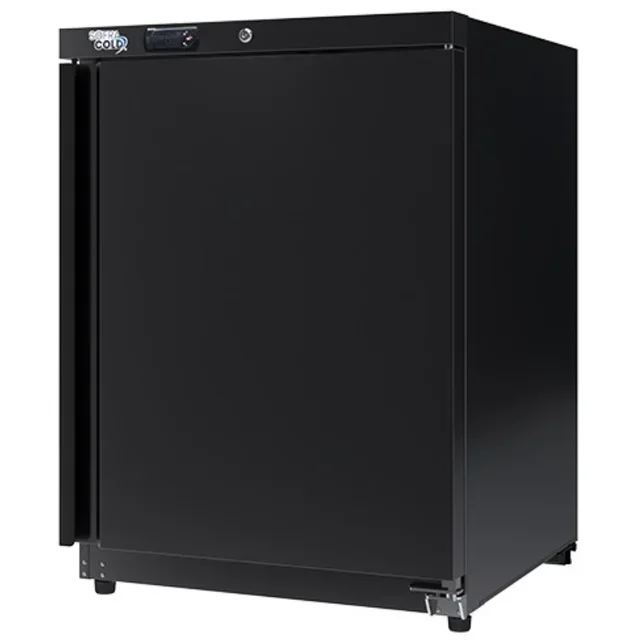 Schwarze Kompakt-Gewerbekühlschrank 200 Liter - Positivkühlung