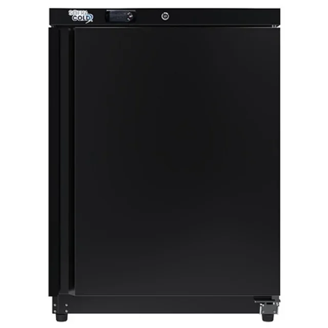 Schwarze Kompakt-Gewerbekühlschrank 200 Liter - Positivkühlung