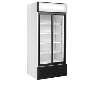 2 Glass Sliding Door White Refrigerated Cabinet - 462 Liters