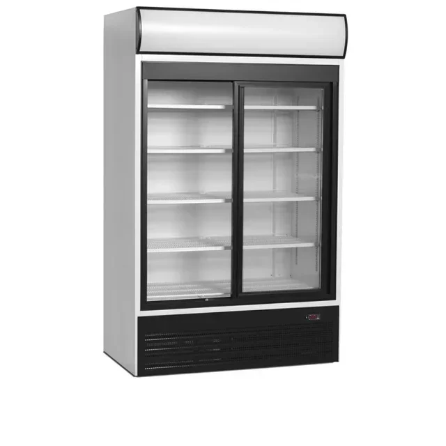 2 Glass Sliding Door Upright Refrigerator 645 Liters