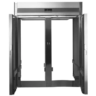 Pass-Through Refrigerated Cabinet 4 Doors on Wheels - Stainless Steel - 832 Liters
