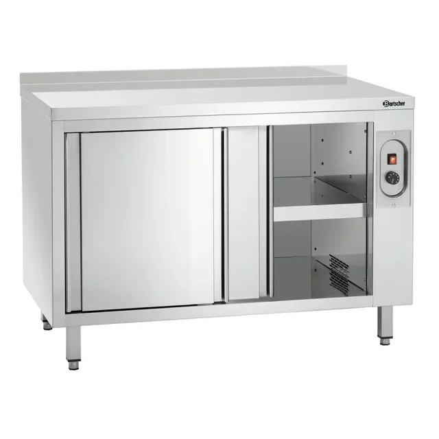Temperature Holding Cabinet with Backsplash - Width 1200 mm x Depth 700 mm