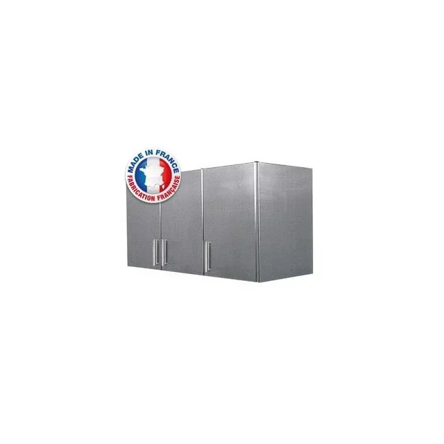 Armoire Murale Cuisine 3 Portes avec 6 Bacs de Rangement Ingrédients - Largeur 135 cm