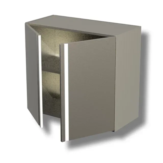 Wall Mounted Stainless Steel Cabinet with Swing Doors - Width 800 mm