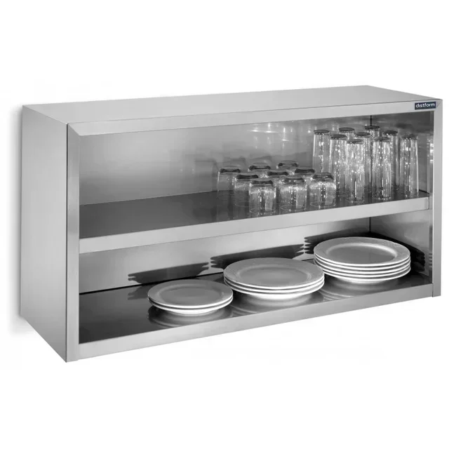 Armario de Pared de Acero Inoxidable Abierto 1600 x 400 x 600 mm