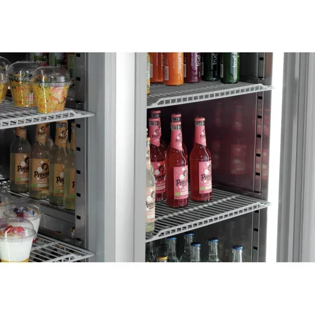 Stainless Steel Glass Door Upright Refrigerated Display Cabinet 922 Liters - Glass Door