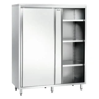 High Stainless Steel Storage Cabinet - Width 120 cm