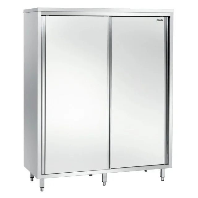 High Stainless Steel Storage Cabinet - Width 120 cm