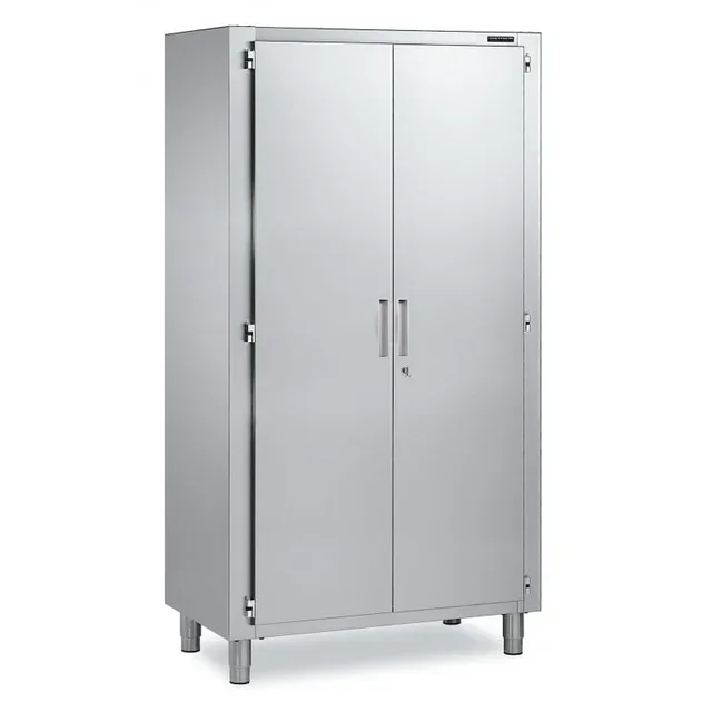 Armario Alto de Acero Inoxidable Profesional - 2 Puertas Batientes 1200x600x1900 mm