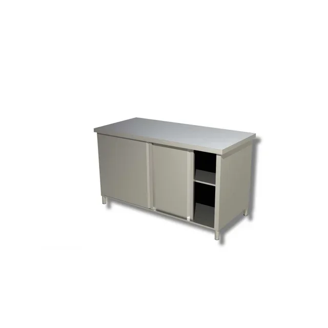Armoire de Rangement Inox 1600x700 mm - Portes Coulissantes Professionnelles