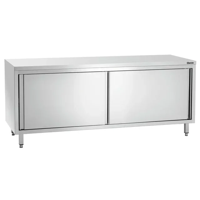 Armário de Armazenamento Aço Inoxidável Portas Deslizantes com Prateleira - Largura 2000 mm