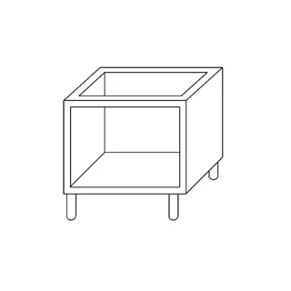 Open Storage Cabinet 60x60 cm White