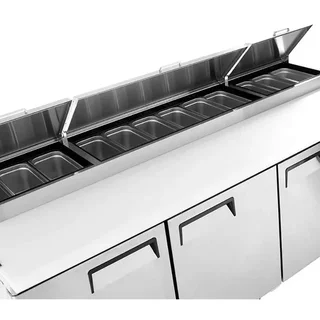 Armario de Almacenamiento para Pizza - 3 Puertas Batientes - 12 Bandejas Gastronorm 1/3 - Polipropileno Alimentario