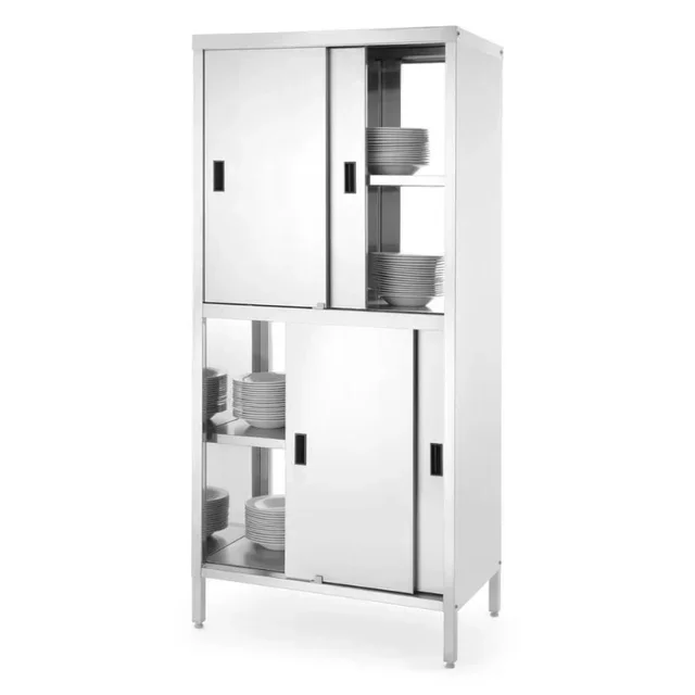 Storage Cabinet with Compartmentalization and Sliding Doors - Screw-Mounted