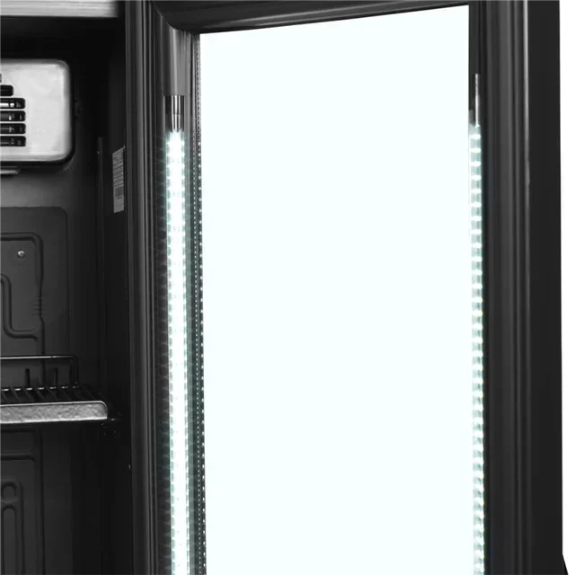 1-Door Glass Door Black Beverage Refrigerator - 114 Litre Capacity