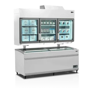 Armoire Réfrigérée Murale 3 Portes 545L - Congélateur Supermarché Blanc