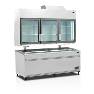 Armoire Réfrigérée Murale 3 Portes 545L - Congélateur Supermarché Blanc