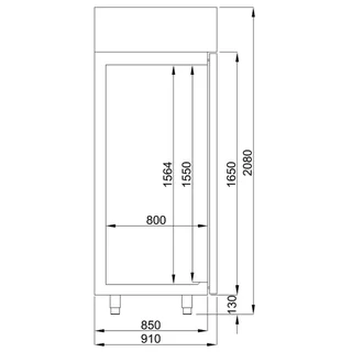 Armario Refrigerador Negativo de Acero Inoxidable 850 Litros - Pastelería Profesional