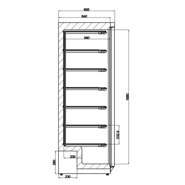 Stainless Steel Negative Temperature Refrigerator - 1 Door - 555 L