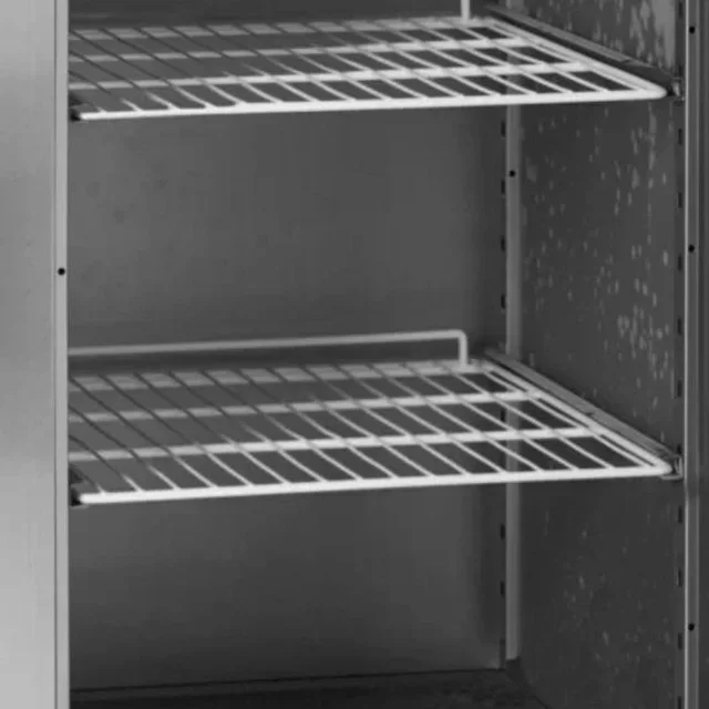 Congelador Vertical de Acero Inoxidable Doble Puerta - Gastronorm 2/1 - Capacidad 1056 Litros
