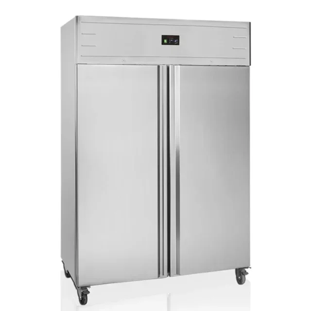 Congelador Vertical de Acero Inoxidable Doble Puerta - Gastronorm 2/1 - Capacidad 1056 Litros