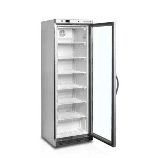 Stainless Steel Glass Door Negative Refrigerator 340 Liters