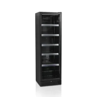 Armoire Réfrigérée Noire 347L - Porte Vitrée Professionnelle