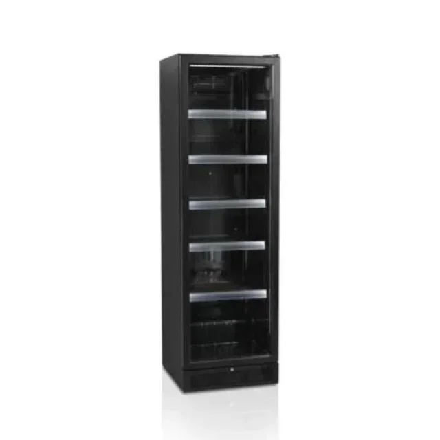 Armoire Réfrigérée Noire 347L - Porte Vitrée Professionnelle